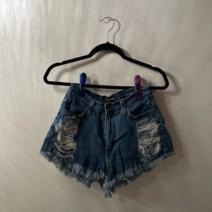 Distressed fashion nova shorts